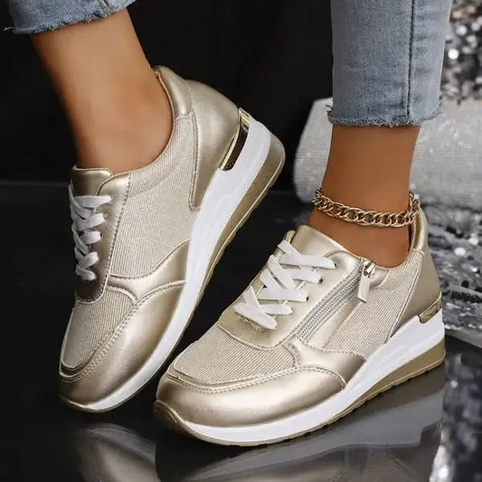 Last Day 51% OFF - 2025 New Women's Side Zipper Lace-up Orthopedic Sneakers