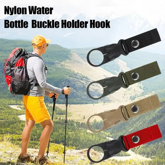 Nylon Water Bottle Buckle Holder Hook (4 Colors/Set)