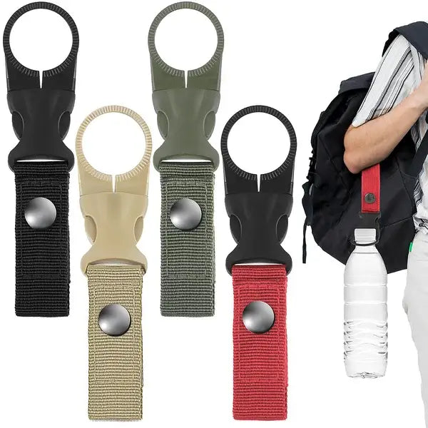 Nylon Water Bottle Buckle Holder Hook (4 Colors/Set)