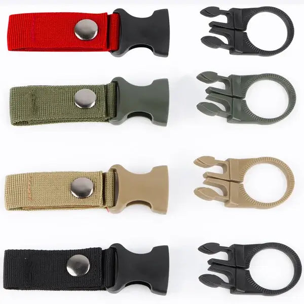 Nylon Water Bottle Buckle Holder Hook (4 Colors/Set)