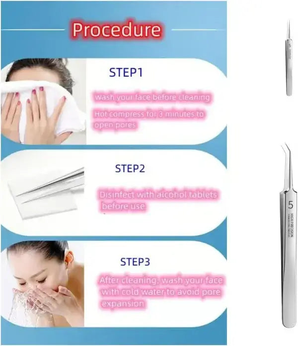 Professional Facial Blackhead Remover Tweezers